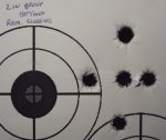 Five shot 50yds 2-inch group Five shot 50yds 2-inch group